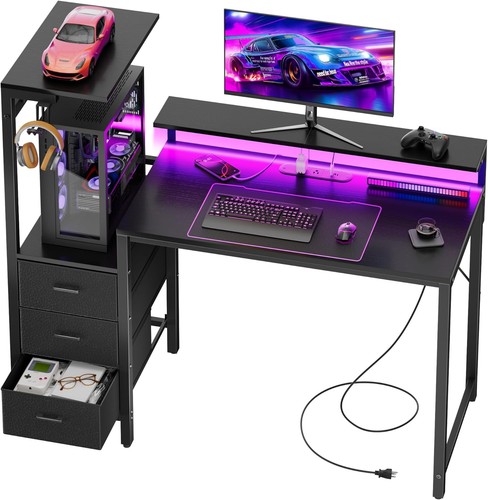 Gaming desk with led - with,